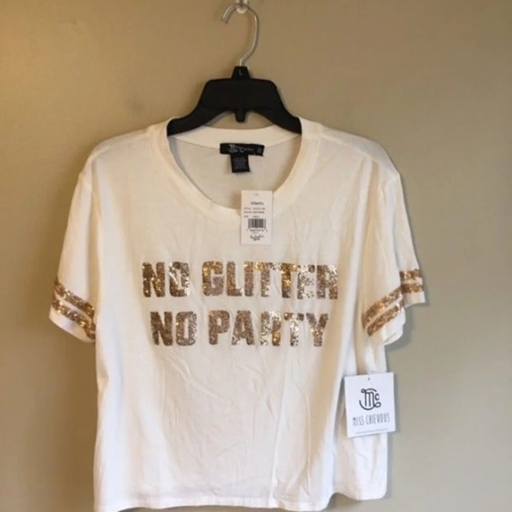 NWT Miss Chevious small‎ glitter party top